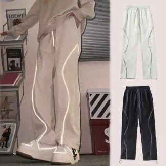 Night Streetwear Reflective Casual Pants